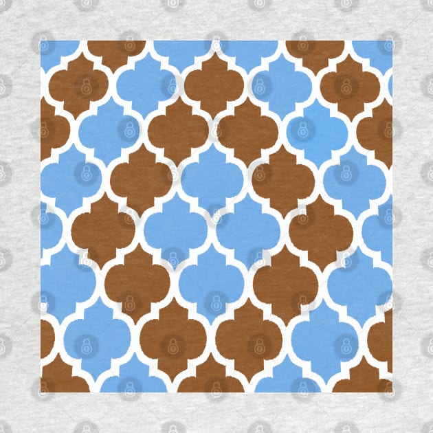 MOROCCAN BROWN AND BLUE PATTERN by Overthetopsm